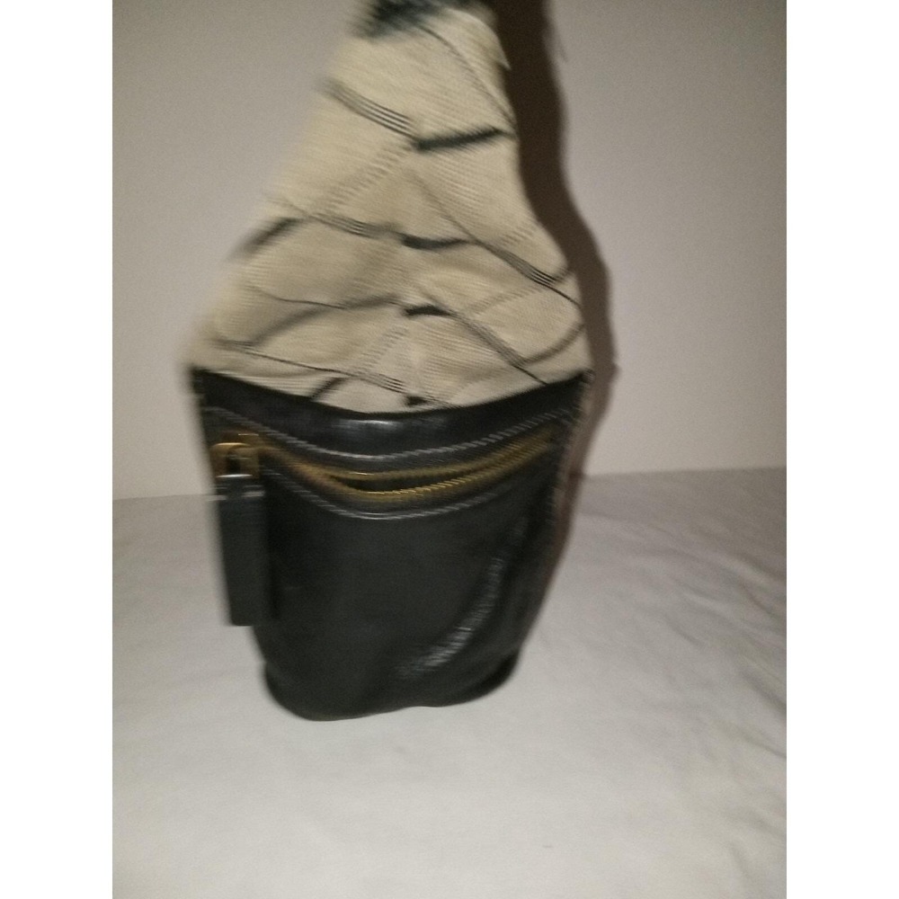 Fossil Black/Grey Fabric/Leather Hobo Shoulder Bag Issue No 1954 - Picture 3 of 6
